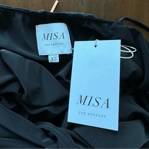 Misa‎ Los Angeles Black Veronika Wrap Maxi Dress Size XS NWT - Picture 10 of 10